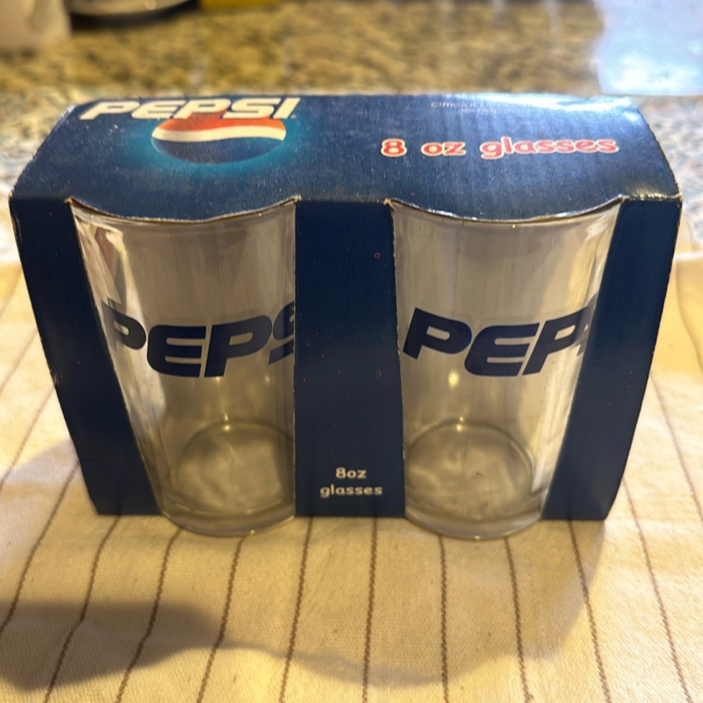 Vintage Pepsi 8 oz. Glasses (2)